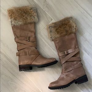 Fabianelli REAL fur and Italian leather boots.